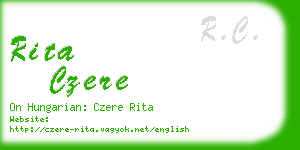 rita czere business card